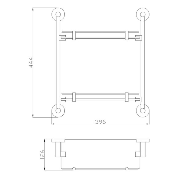 Стеклянная полка Rav Slezak Colorado COA0802 Хром Стеклянная полка Rav Slezak Colorado COA0802 Хром