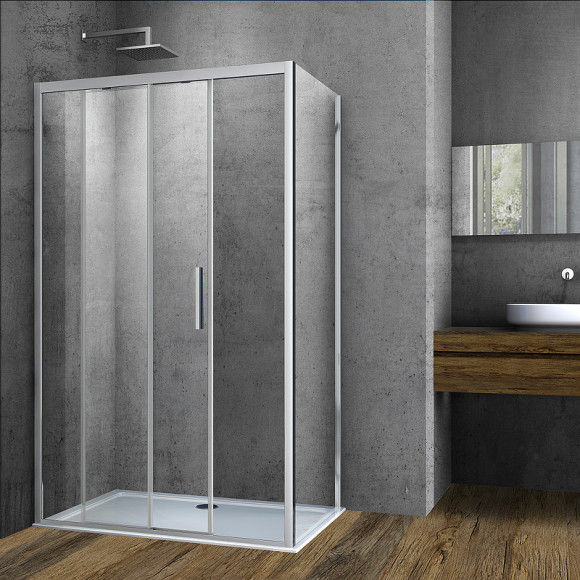 Душевой уголок Vincea Soft 160x100 VSR-3SO1016CL профиль Хром стекло прозрачное Душевой уголок Vincea Soft 160x100 VSR-3SO1016CL профиль Хром стекло прозрачное