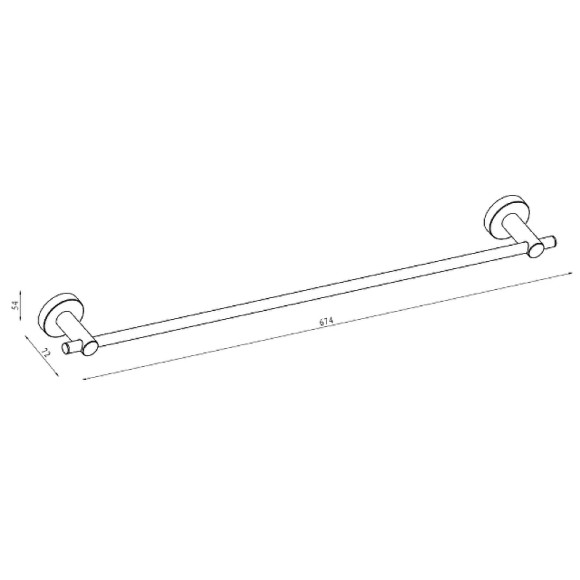 Полотенцедержатель Damixa Scandi Pro HASP346400 Хром Полотенцедержатель Damixa Scandi Pro HASP346400 Хром