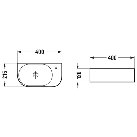 Раковина Vincea 40 R VBS-506R Белая Раковина Vincea 40 R VBS-506R Белая