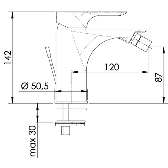 Смеситель для биде Remer Infinity I20XV Сталь Смеситель для биде Remer Infinity I20XV Сталь