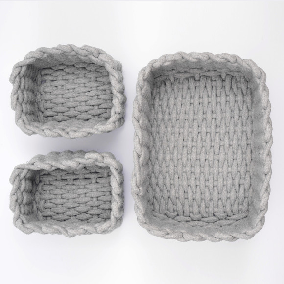 Набор корзин WasserKRAFT Mindel WB-850 Set Серый Набор корзин WasserKRAFT Mindel WB-850 Set Серый