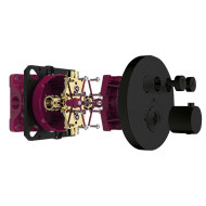 Смеситель для душа AQUAme AQM8802MB с термостатом Черный матовый