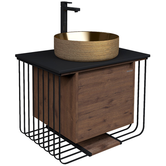 Тумба под раковину Grossman Винтаж 70 107007 подвесная Веллингтон Черная Тумба под раковину Grossman Винтаж 70 107007 подвесная Веллингтон Черная