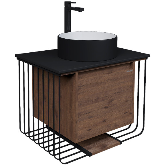 Тумба под раковину Grossman Винтаж 70 107007 подвесная Веллингтон Черная Тумба под раковину Grossman Винтаж 70 107007 подвесная Веллингтон Черная