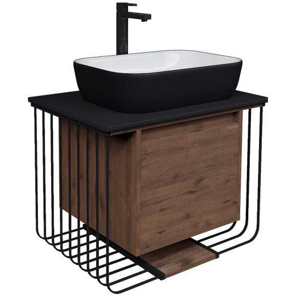 Тумба под раковину Grossman Винтаж 70 107007 подвесная Веллингтон Черная Тумба под раковину Grossman Винтаж 70 107007 подвесная Веллингтон Черная