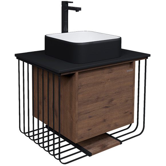 Тумба под раковину Grossman Винтаж 70 107007 подвесная Веллингтон Черная Тумба под раковину Grossman Винтаж 70 107007 подвесная Веллингтон Черная