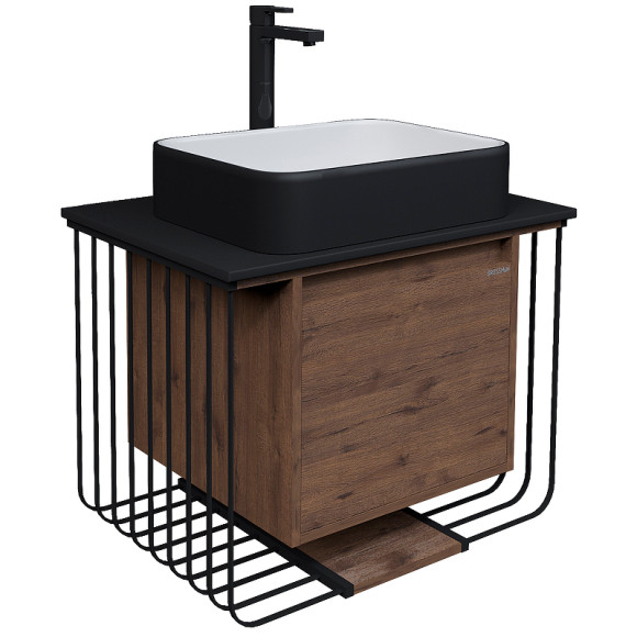 Тумба под раковину Grossman Винтаж 70 107007 подвесная Веллингтон Черная Тумба под раковину Grossman Винтаж 70 107007 подвесная Веллингтон Черная