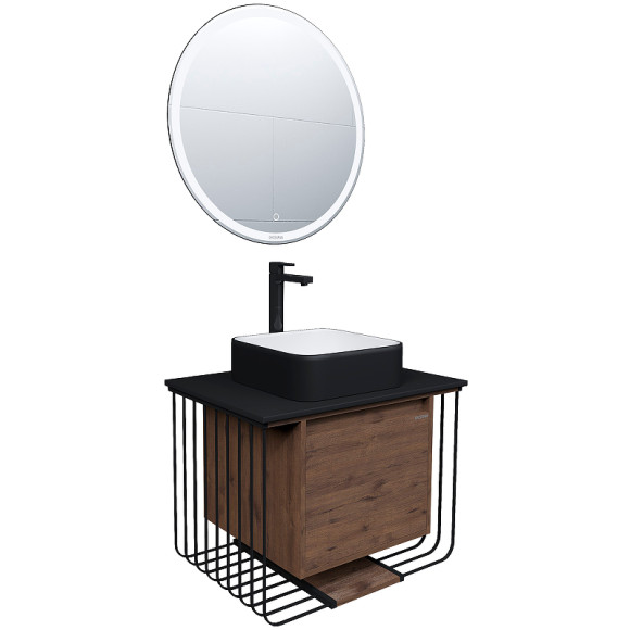 Тумба под раковину Grossman Винтаж 70 107007 подвесная Веллингтон Черная Тумба под раковину Grossman Винтаж 70 107007 подвесная Веллингтон Черная