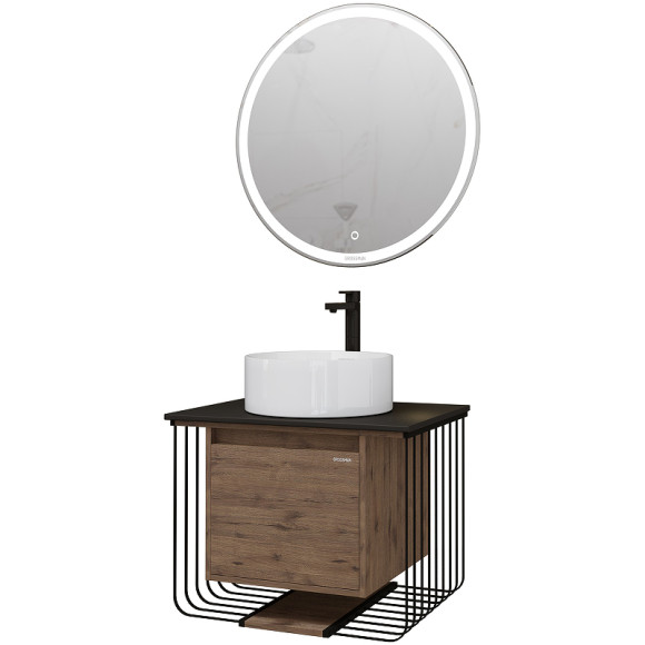 Тумба под раковину Grossman Винтаж 70 107007 подвесная Веллингтон Черная Тумба под раковину Grossman Винтаж 70 107007 подвесная Веллингтон Черная