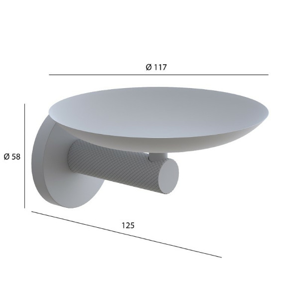 Мыльница Boheme Uno 10973-GM Оружейная сталь