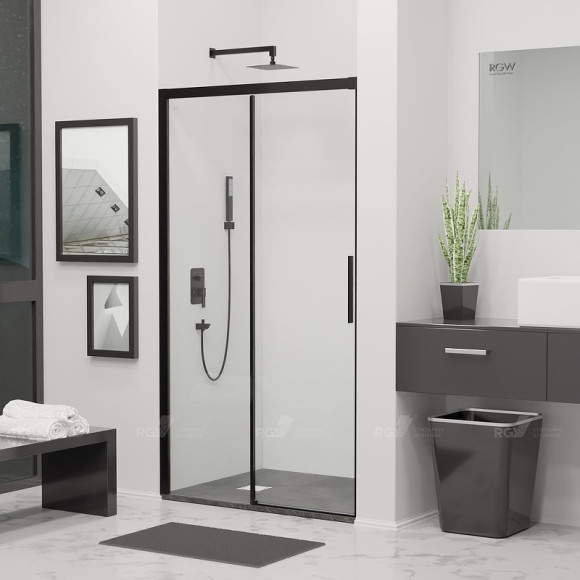 Душевая дверь RGW Leipzig LE-12B 170 34121217-14 профиль Черный стекло прозрачное Душевая дверь RGW Leipzig LE-12B 170 34121217-14 профиль Черный стекло прозрачное