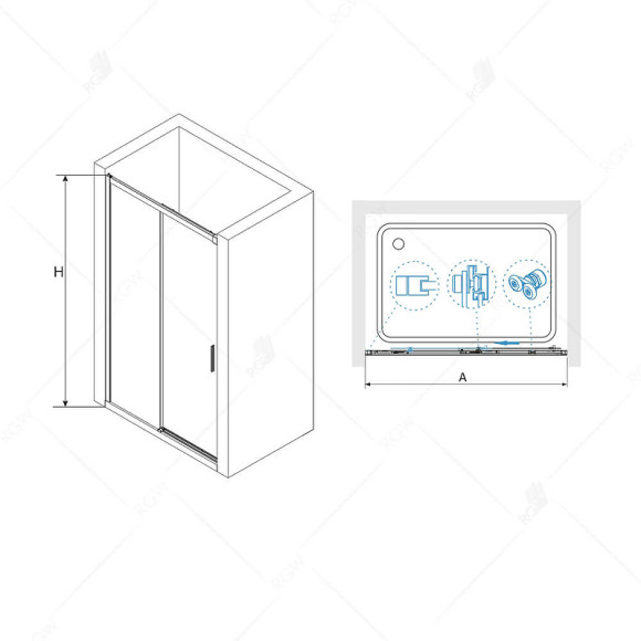 Душевая дверь RGW Leipzig LE-12B 170 34121217-14 профиль Черный стекло прозрачное Душевая дверь RGW Leipzig LE-12B 170 34121217-14 профиль Черный стекло прозрачное