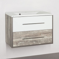 Тумба под раковину Style Line Экзотик 80 Plus подвесная Белый Светлое дерево Тумба под раковину Style Line Экзотик 80 Plus подвесная Белый Светлое дерево