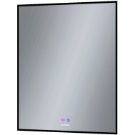 Зеркало Grossman Pragma-норма Black 70 1870802 с подсветкой Черное с сенсорным выключателем и подогревом