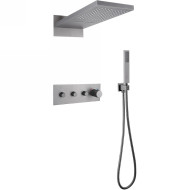 Душевая система Abber Rund AF8752NG с термостатом Никель Душевая система Abber Rund AF8752NG с термостатом Никель