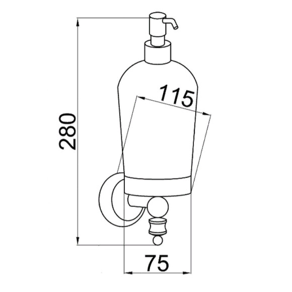 Дозатор для жидкого мыла Boheme Vogue Nero 10197 Хром Дозатор для жидкого мыла Boheme Vogue Nero 10197 Хром