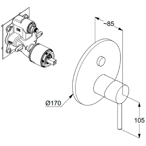 Душевая система Kludi Bozz 386585376 Белая матовая
