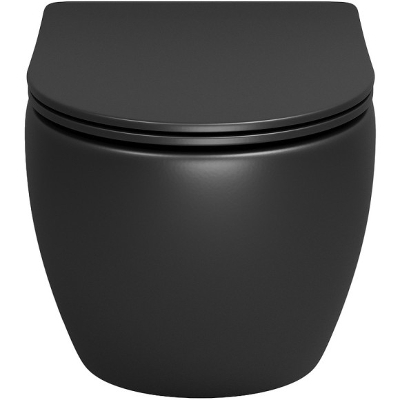 Унитаз Grossman GR-4455BMS подвесной Черный матовый с сиденьем Микролифт Унитаз Grossman GR-4455BMS подвесной Черный матовый с сиденьем Микролифт