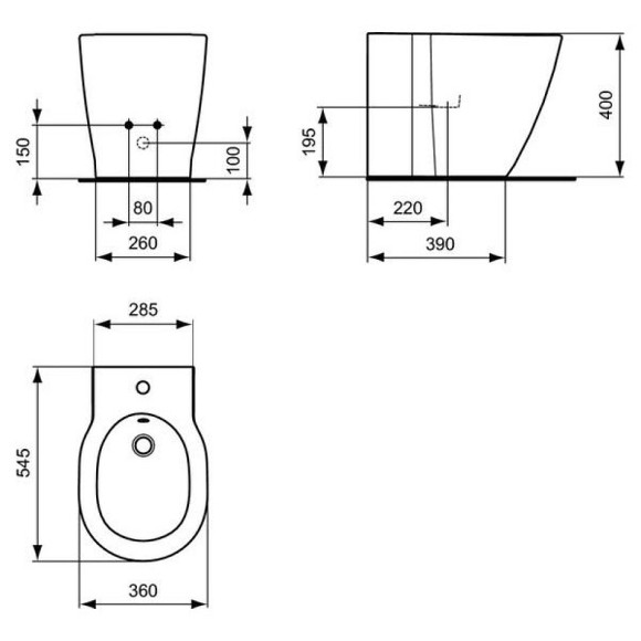 Биде Ideal Standard Connect E799501 Euro White Биде Ideal Standard Connect E799501 Euro White