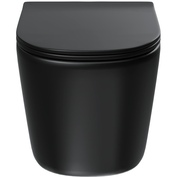 Унитаз Grossman Tornado GR-4477BMSQ подвесной Черный матовый с сиденьем Микролифт Унитаз Grossman Tornado GR-4477BMSQ подвесной Черный матовый с сиденьем Микролифт