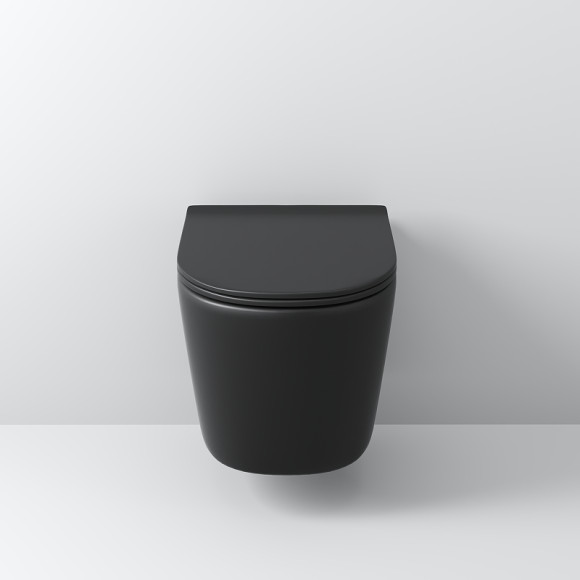 Унитаз Grossman Tornado GR-4477BMSQ подвесной Черный матовый с сиденьем Микролифт Унитаз Grossman Tornado GR-4477BMSQ подвесной Черный матовый с сиденьем Микролифт