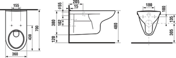 Унитаз Jika Deep by Jika 8.2064.2.000.000.1 подвесной без сиденья Унитаз Jika Deep by Jika 8.2064.2.000.000.1 подвесной без сиденья