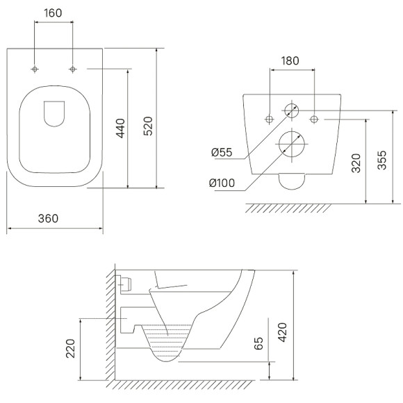 Унитаз Iddis Torr TORRDSEi25 подвесной с сиденьем Микролифт