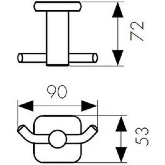 Двойной крючок Kaiser KH-1702 Хром Двойной крючок Kaiser KH-1702 Хром