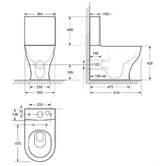 Унитаз компакт Cezares Giubileo CZR-165-CPR/CZR-6045-SC с бачком с сиденьем Микролифт Унитаз компакт Cezares Giubileo CZR-165-CPR/CZR-6045-SC с бачком с сиденьем Микролифт