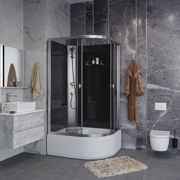 Душевая кабина Niagara Eco 110x80 R E110/80/40L/TN/BK без гидромассажа Душевая кабина Niagara Eco 110x80 R E110/80/40L/TN/BK без гидромассажа