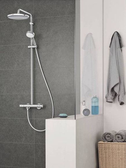 Душевая система Grohe Tempesta Cosmopolitan 26670000 с термостатом Хром