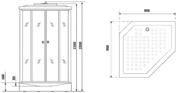 Душевая кабина Niagara Ultra 90x90 NG-2306-01 без гидромассажа Душевая кабина Niagara Ultra 90x90 NG-2306-01 без гидромассажа