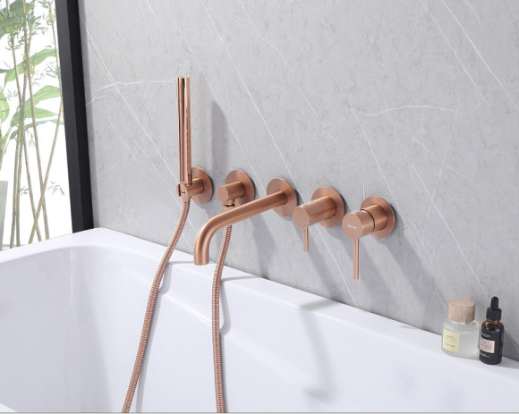 Смеситель для ванны Abber Wasser Kreis AF8130MRG Розовое золото матовое Смеситель для ванны Abber Wasser Kreis AF8130MRG Розовое золото матовое