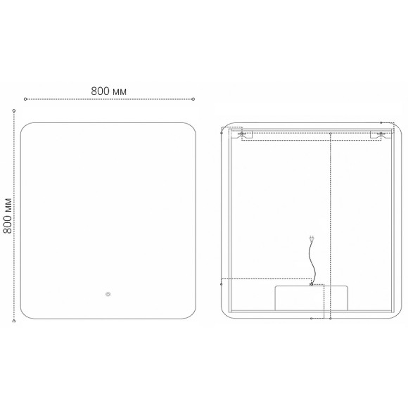 Зеркало Grossman Elegans-промо 80 1780801 с подсветкой с сенсорным выключателем Зеркало Grossman Elegans-промо 80 1780801 с подсветкой с сенсорным выключателем