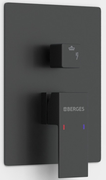 Душевая система Berges Nardis 3S Black 071006 Черная матовая Душевая система Berges Nardis 3S Black 071006 Черная матовая