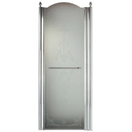 Душевая дверь Migliore Diadema 80 R 20401 профиль Хром стекло матовое с декором