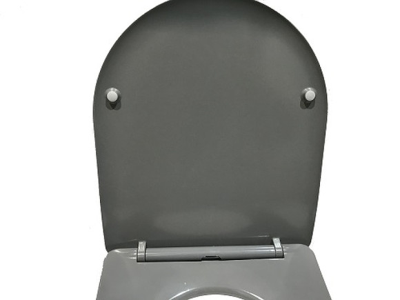 Унитаз CeramaLux B2330-3MH подвесной Серый матовый с сиденьем Микролифт Унитаз CeramaLux B2330-3MH подвесной Серый матовый с сиденьем Микролифт