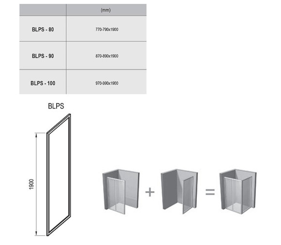 Душевая стенка Ravak Blix BLPS-90 9BH70U00ZG профиль Сатин стекло Grape Душевая стенка Ravak Blix BLPS-90 9BH70U00ZG профиль Сатин стекло Grape