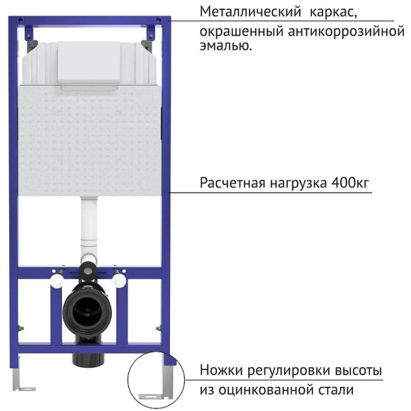 Комплект унитаза с инсталляцией Berges Novum 043241 с сиденьем Микролифт и клавишей смыва Хром глянцевый Комплект унитаза с инсталляцией Berges Novum 043241 с сиденьем Микролифт и клавишей смыва Хром глянцевый