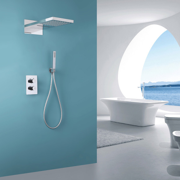 Душевая система Abber Weiss Insel AF8052 с термостатом Хром Душевая система Abber Weiss Insel AF8052 с термостатом Хром