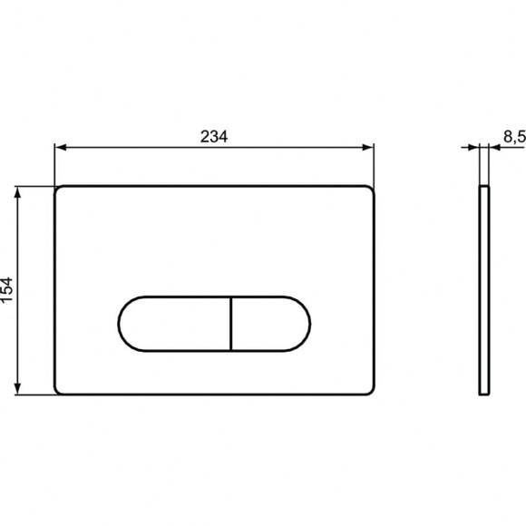 Комплект унитаза с инсталляцией Ideal Standard Tesi Aqua Blade TT00002/115AA с сиденьем Микролифт и клавишей смыва Хром