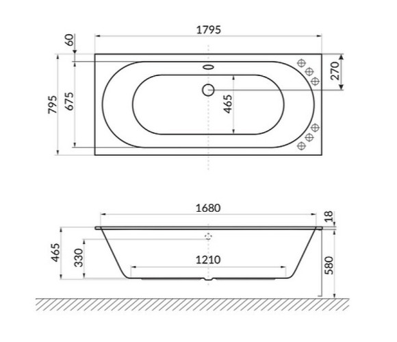 Акриловая ванна Excellent Oceana Slim 180x80 WAEX.OCE18WHS без гидромассажа Акриловая ванна Excellent Oceana Slim 180x80 WAEX.OCE18WHS без гидромассажа