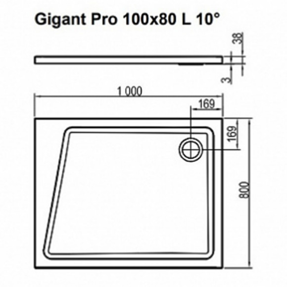 Душевой поддон из искусственного камня Ravak 10° Gigant Pro 100x80 XA05A40101L Белый Душевой поддон из искусственного камня Ravak 10° Gigant Pro 100x80 XA05A40101L Белый