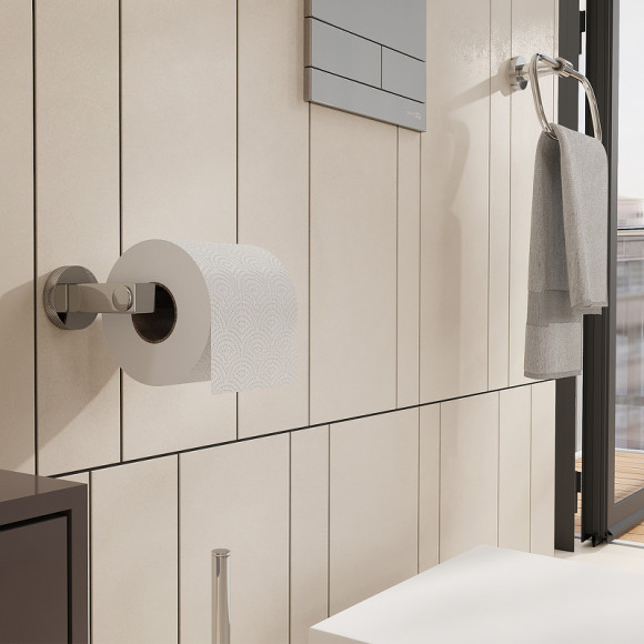 Держатель туалетной бумаги WasserKRAFT Mosel K-46625 с крышкой Хром