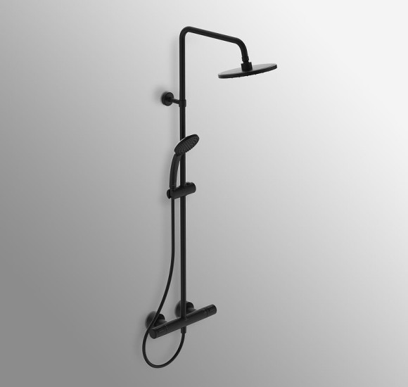 Душевая система Ideal Standard Ceratherm T25 A7545XG с термостатом Черная матовая Душевая система Ideal Standard Ceratherm T25 A7545XG с термостатом Черная матовая