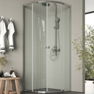 Душевой уголок Agger A01-080TCR/G 80x80 профиль Хром стекло прозрачное