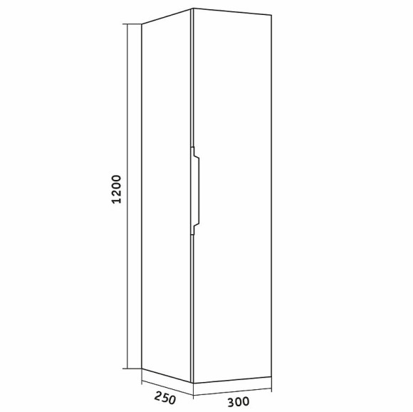 Шкаф пенал Grossman Форта 30 303005 подвесной Дуб галифакс