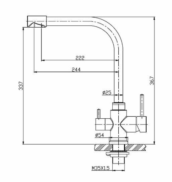 Смеситель для кухни BelBagno BB-LAM15-IN Сатин Смеситель для кухни BelBagno BB-LAM15-IN Сатин
