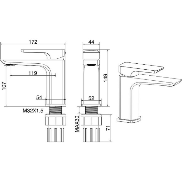 Смеситель для раковины Allen Brau Infinity 5.21001-31 Черный матовый Смеситель для раковины Allen Brau Infinity 5.21001-31 Черный матовый